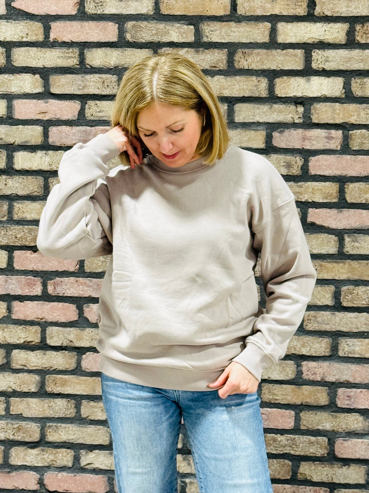 Fleece Pullover - Ash Mocha