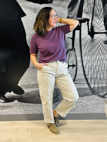Classic Boxy Fit Tee - Merlot