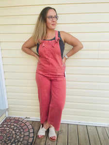 Knot Straps Overalls - Cabernet