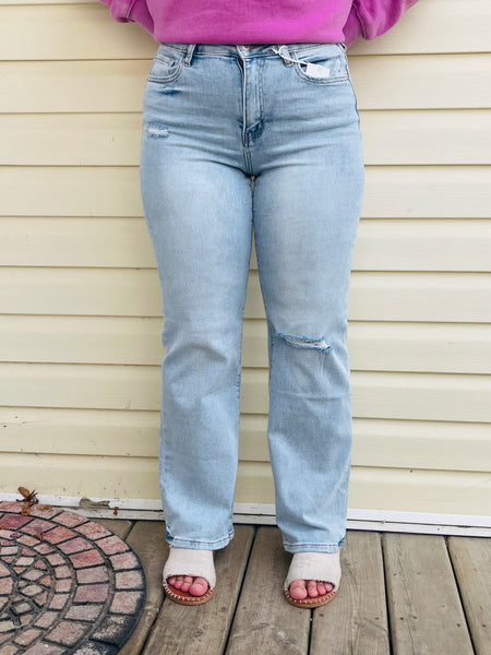 90’s Vintage Flare Jeans - Light Wash