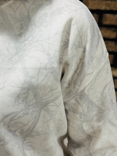 Camo Relaxed Sweatshirt - White