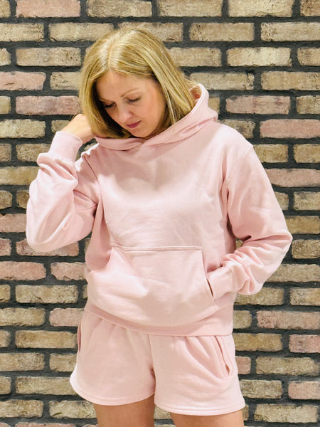 Fleece Boyfriend Hoodie - Baby Pink