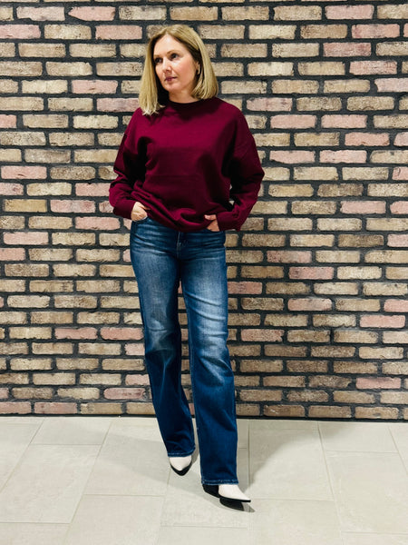 Oversized Crewneck - Burgundy