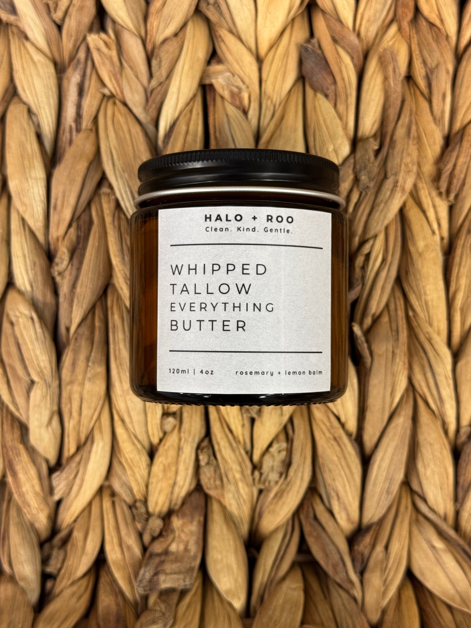 Whipped Tallow Butter - Rosemary + Lemon Balm, 120ml