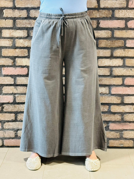French Terry Pants - Ash Black