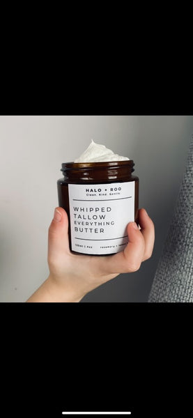 Whipped Tallow Butter - Rosemary + Lemon Balm, 120ml