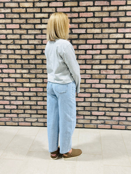 Relaxed Long Sleeves Top - H Grey