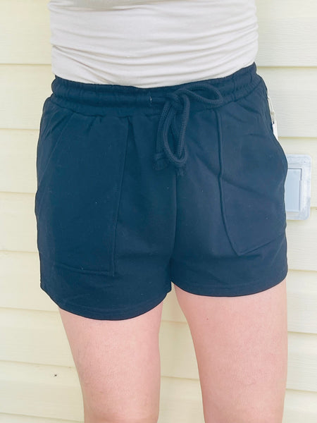 Basic French Terry Shorts - Black