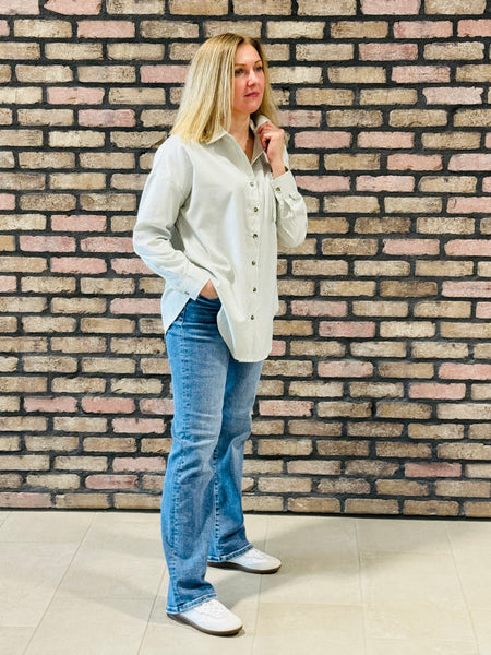 Stripe Collared Shirt - Ivory