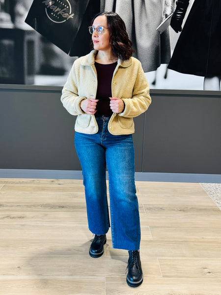 Fleece Bonded Sherpa Jacket - Tan