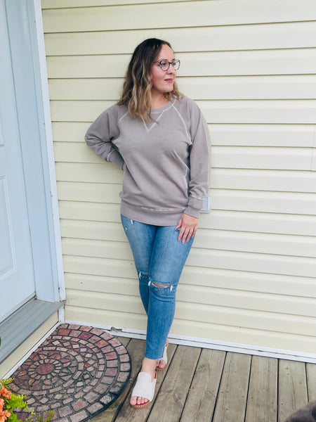 French Terry Pullover - Ash Mocha