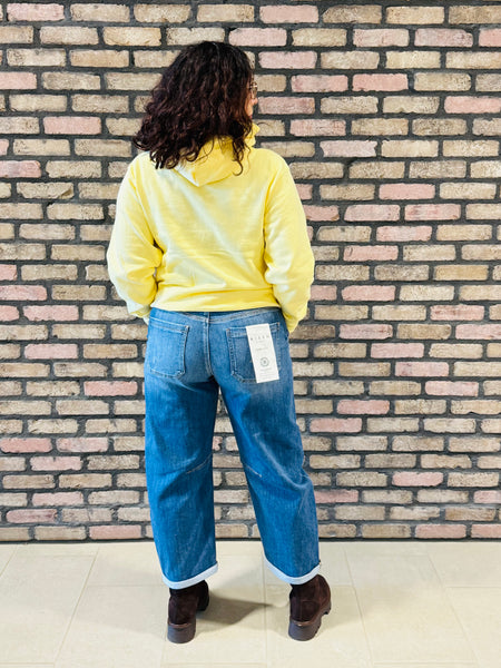 Slouchy Cropped Barrel Jeans - Medium
