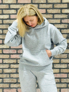 Fleece Boyfriend Hoodie - Light Heather Grey