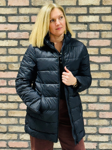 Quilted Puffer Jacket - Black