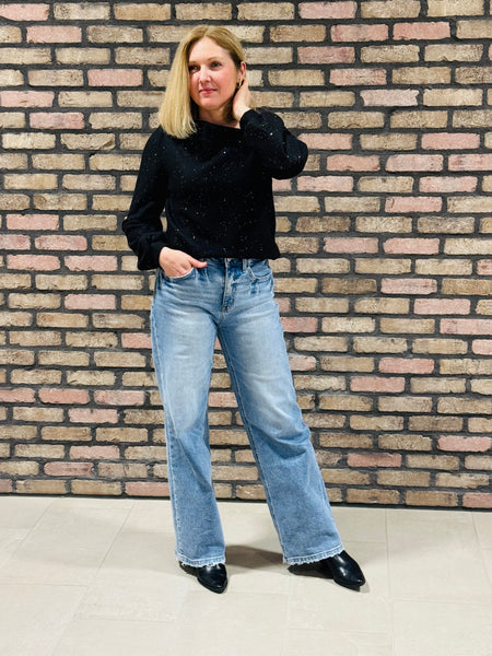 One Shoulder Top - Black