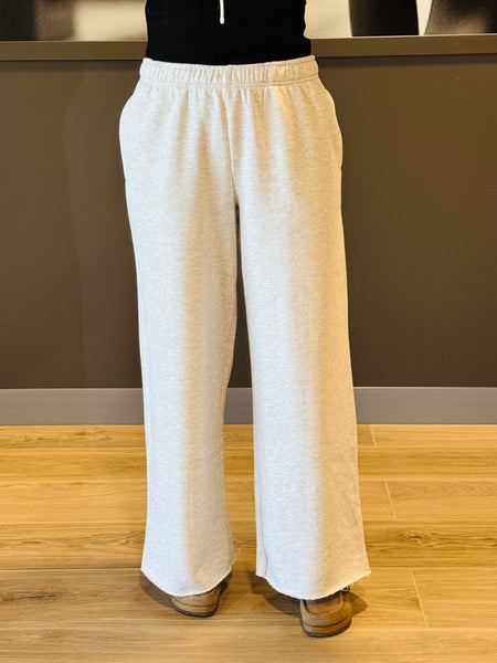 Raw Hem Sweatpants - Ice Grey