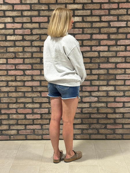 Oversized Mockneck Sweatshirt - Ice Grey