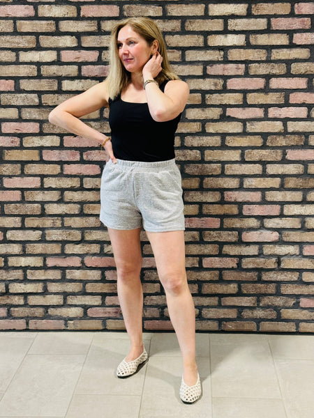 Soft Melange Hacci Shorts - Brown