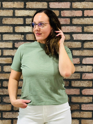 Classic Boxy Fit Tee - Moss
