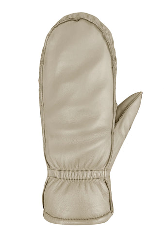 Auclair Kiva Moccasin Leather Fingermitts - Beige