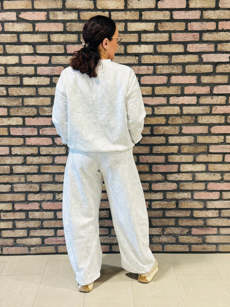 Baggy Barrel Sweatpants - White Camo
