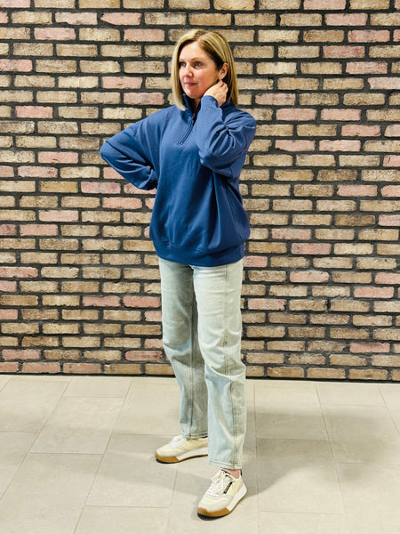 Scuba Half Zip Pullover - Blue Indigo
