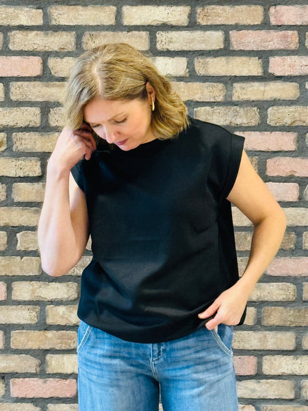 Scuba Sleveless Top - Black