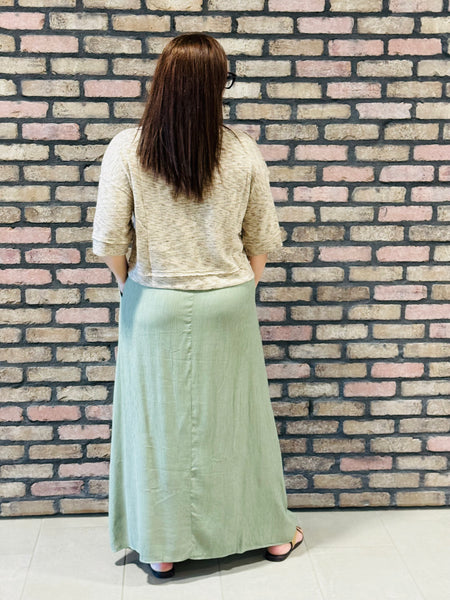 Marbled Button Down Raw Edge Cardigan - Light Taupe