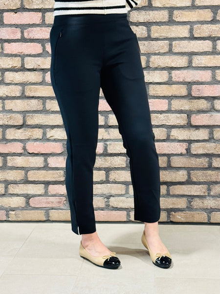 Ribbed Tapered Pants - Black