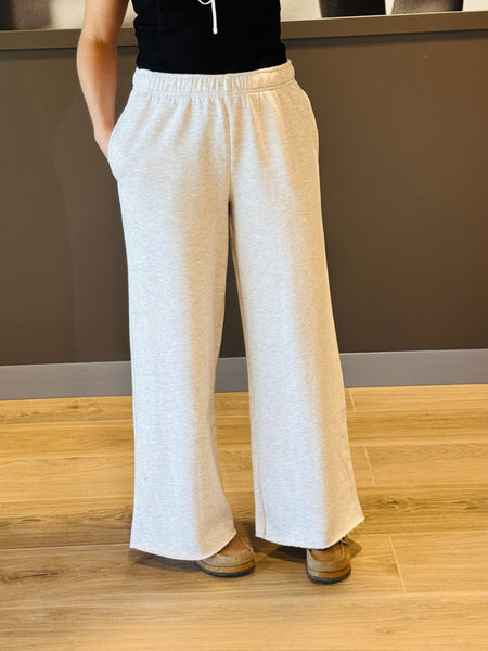 Raw Hem Sweatpants - Ice Grey