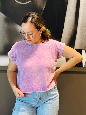 Washed Cotton Tee - B Violet