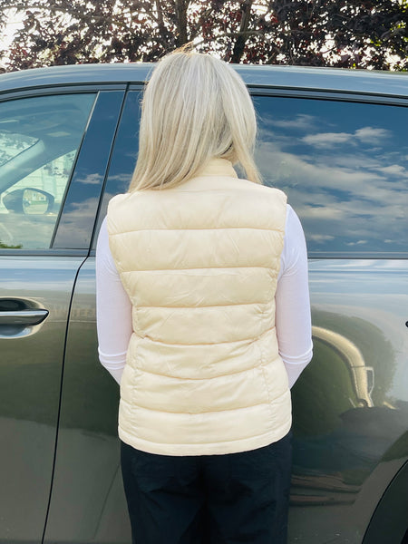 Puffer Vest - Cream