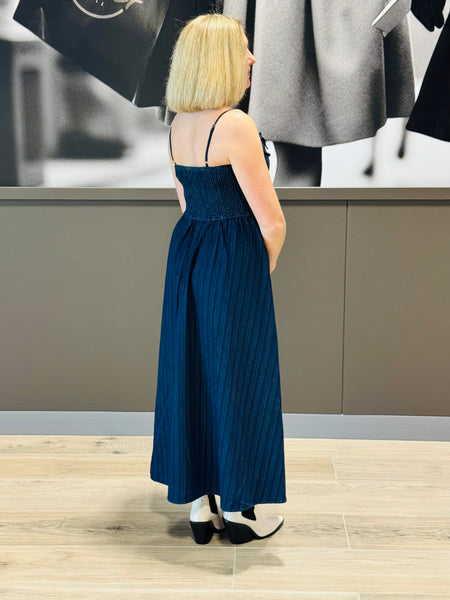Corset Denim Dress - Dark Wash