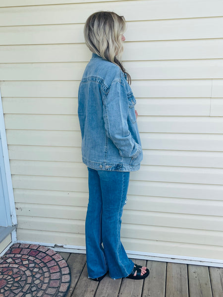 Oversized Denim Jacket - Light Wash