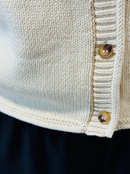 Button Down Cardigan Vest - Oatmeal