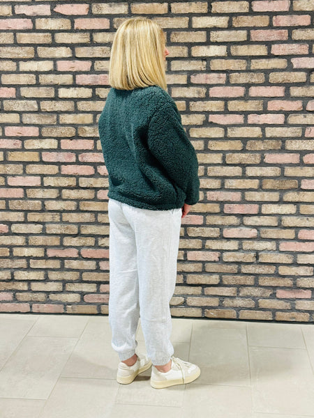 Sherpa Half Zip Jacket - Chic Green