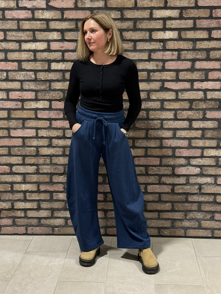 Baggy Barrel Sweatpants - Indigo Blue