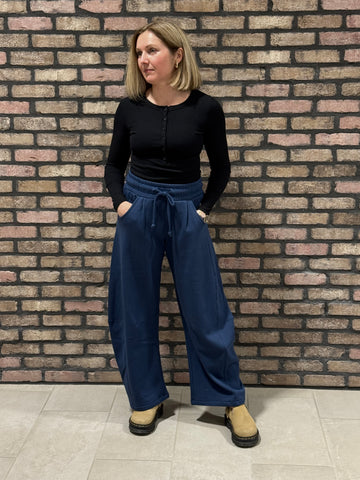 Baggy Barrel Sweatpants - Indigo Blue