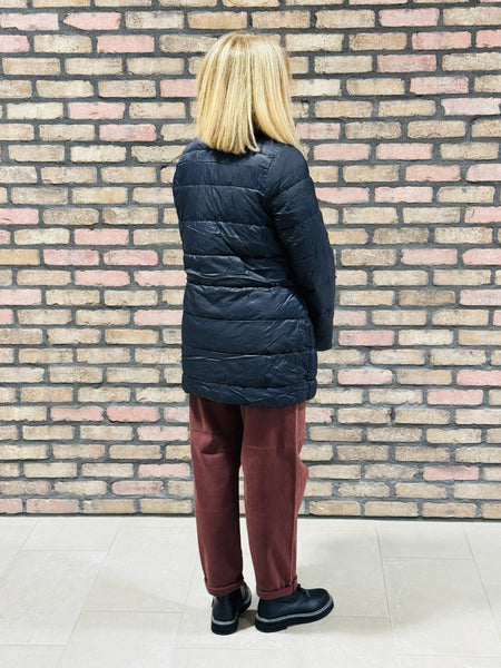 Quilted Puffer Jacket - Black