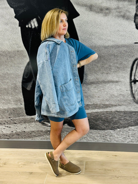 Oversized Denim Jacket - Medium Wash
