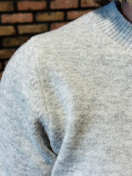 Soft Crewneck Pullover - Lt Grey