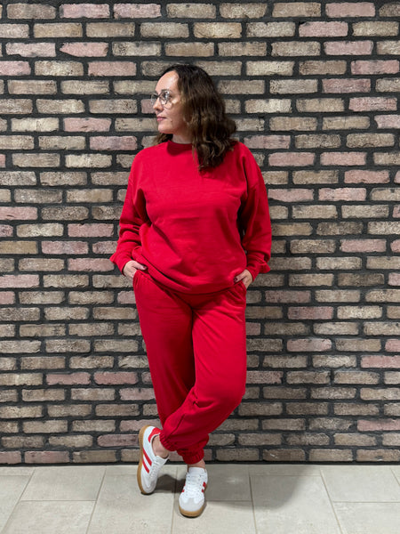 Fleece Joggers - Red