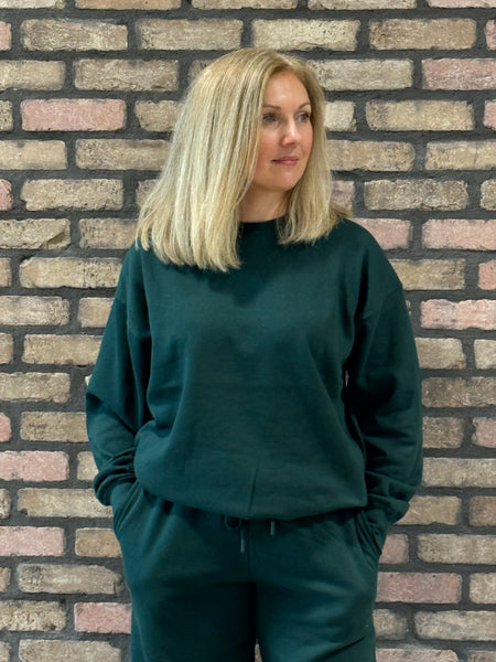 Oversized Crewneck - Hunter Green