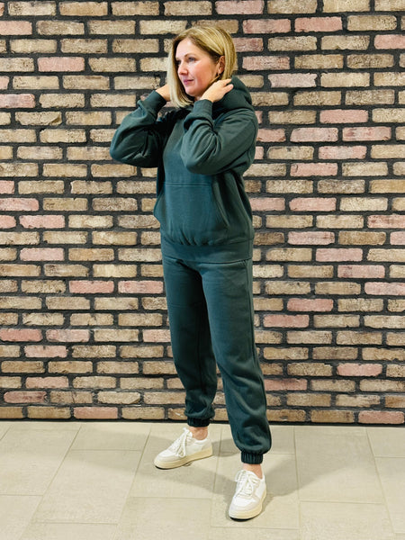 Fleece Boyfriend Hoodie - Chic Green