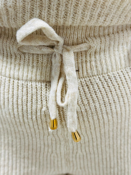 Half Zip Sweater and Pants Set - Khaki