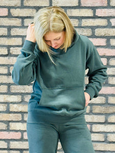 Fleece Boyfriend Hoodie - Chic Green