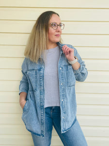 Oversized Denim Jacket - Medium Wash