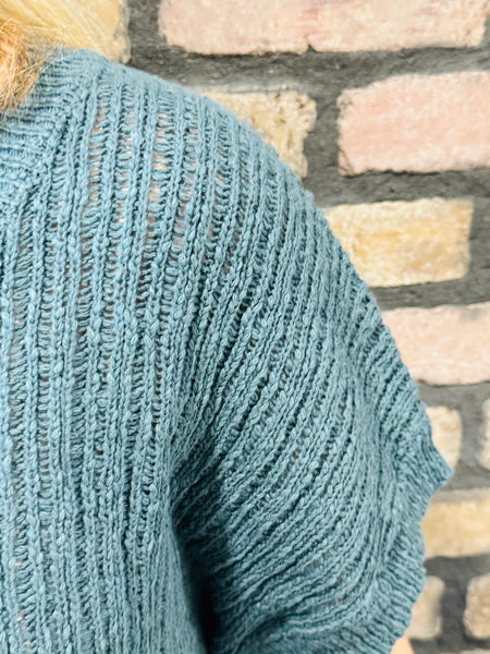 Textured Sweater Vest - Ash Jade