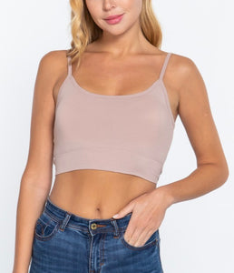 Twisted Back Cami Crop Top - Cloud Mauve