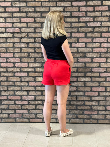 Scuba Dolphin Shorts - Ruby